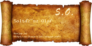 Soltész Olaf névjegykártya